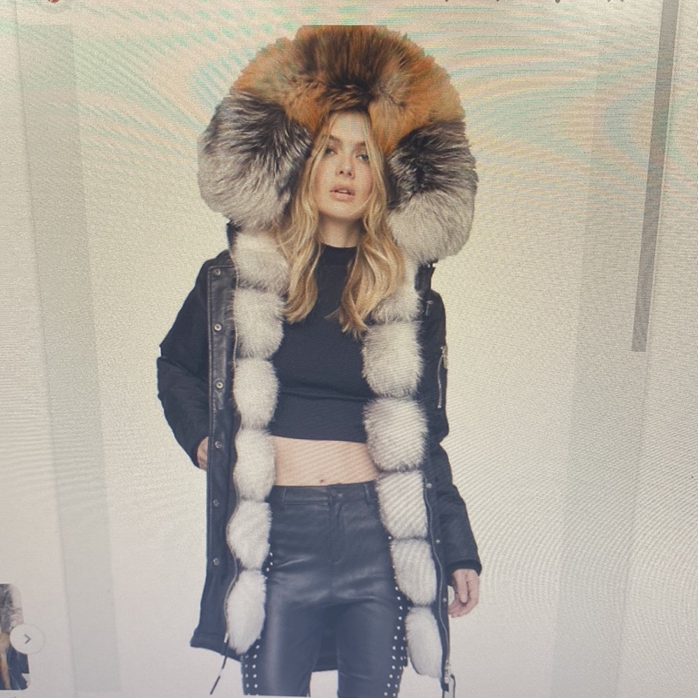 Nicole Benisti tricolor fur coat